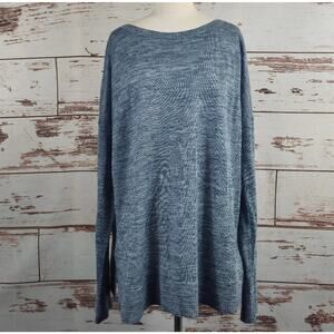Lululemon Well Being Crew Sweater Linen Blend Blue